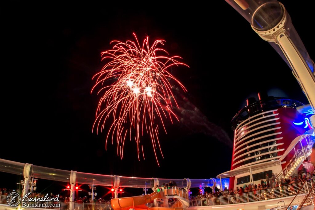 Fireworks on the Disney Cruise