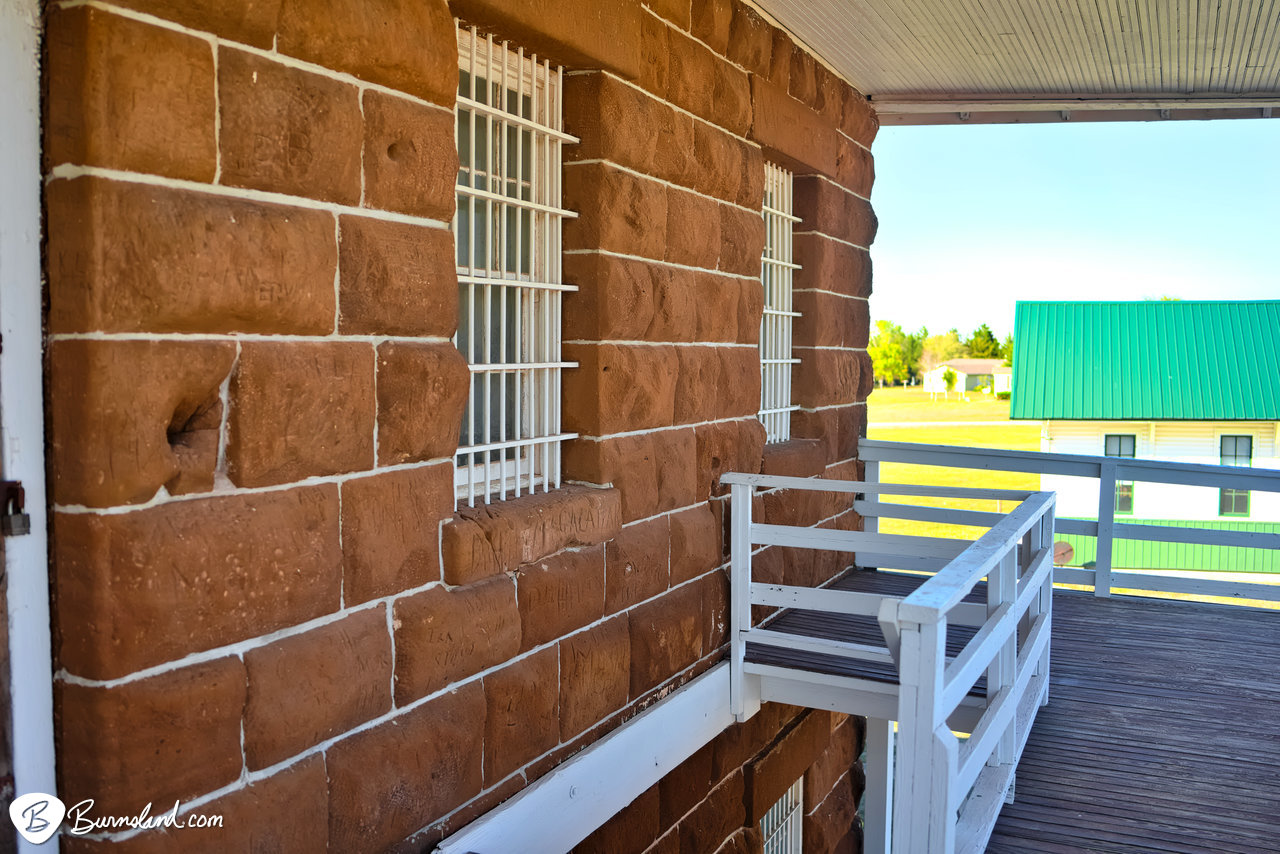 Upper level of the Fort Harker Guardhouse in Kanopolis, Kansas