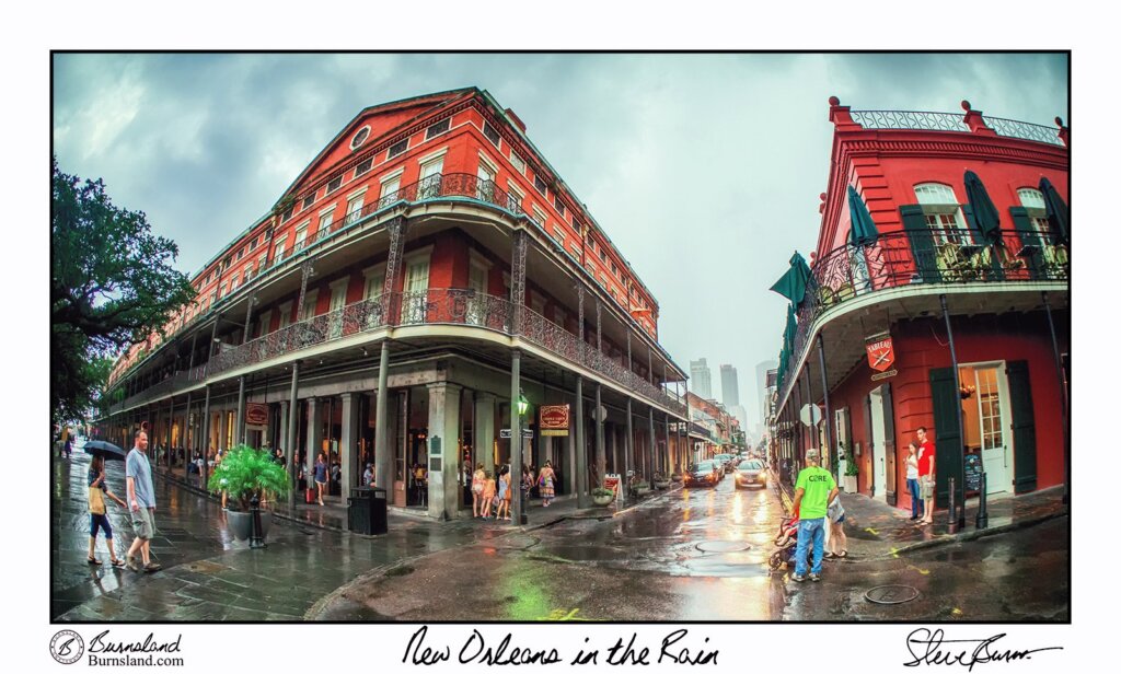 While walking in the rain in the French Quarter of New Orleans may not be the ideal situation, it does make for some nice views. Read all about it at Burnsland!