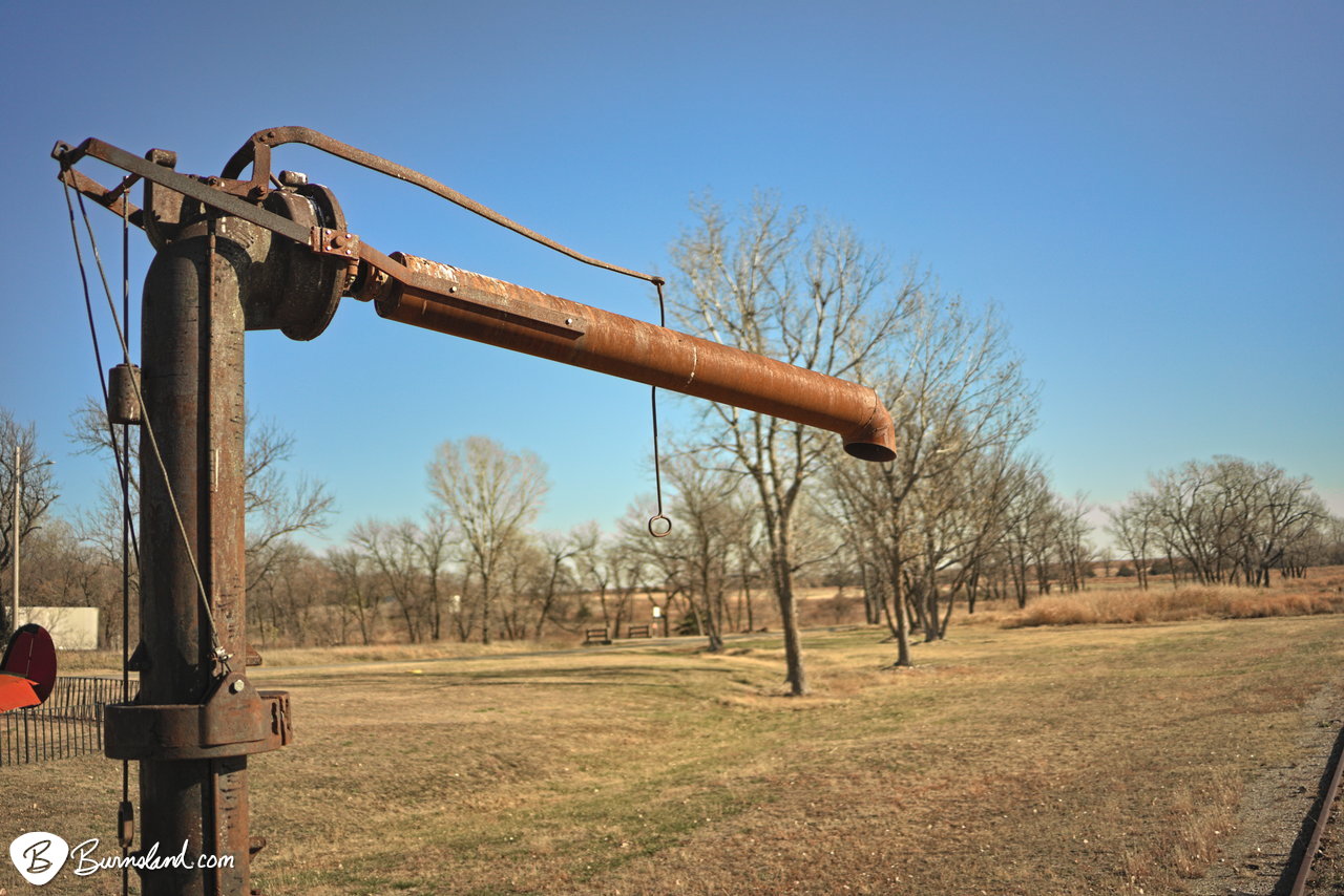 Water spout from the Frisco water tower in Beaumont, Kansas