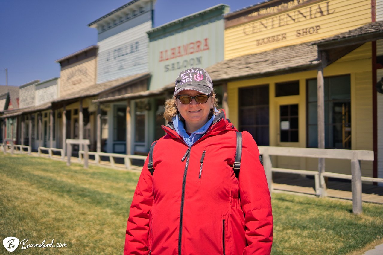 Laura and Front Street in Dodge City, Kansas