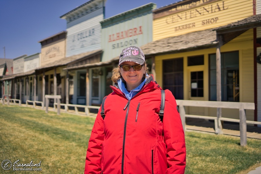 Laura and Front Street in Dodge City, Kansas