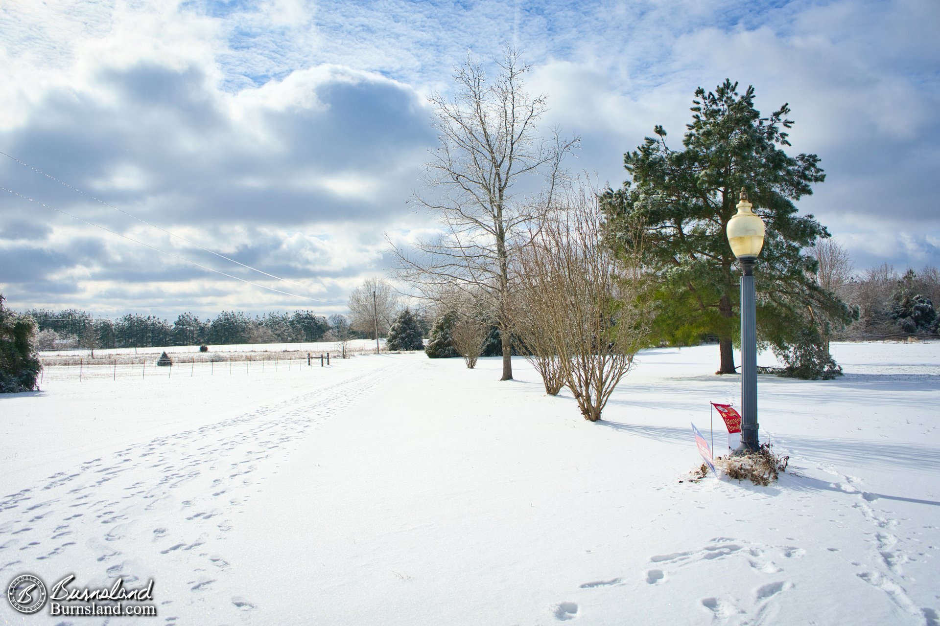 Snow down the driveway