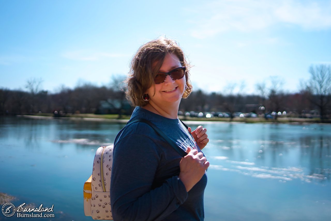 Laura at Mammoth Spring