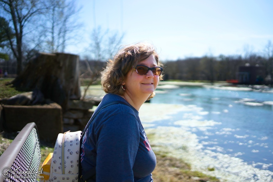 Laura at Mammoth Spring