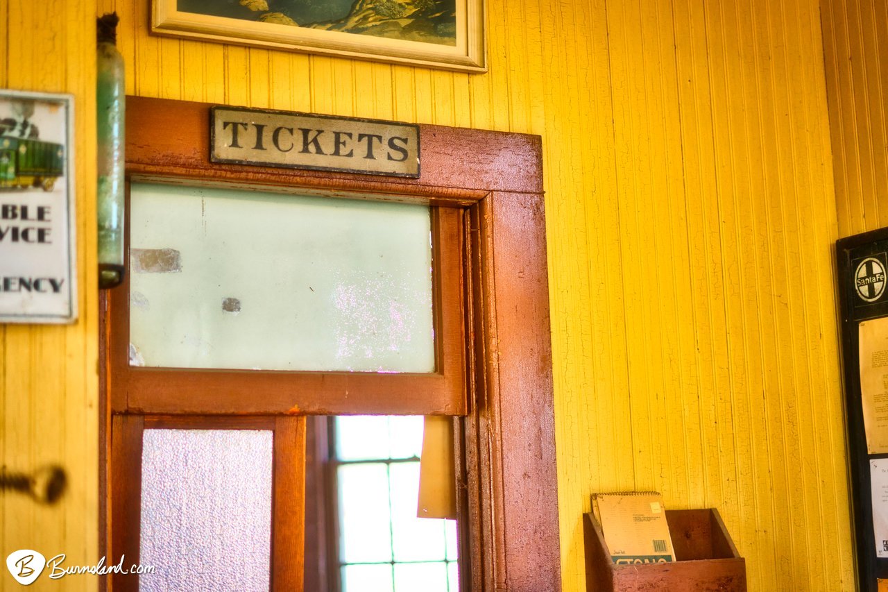 Inside the Alden Railroad Depot