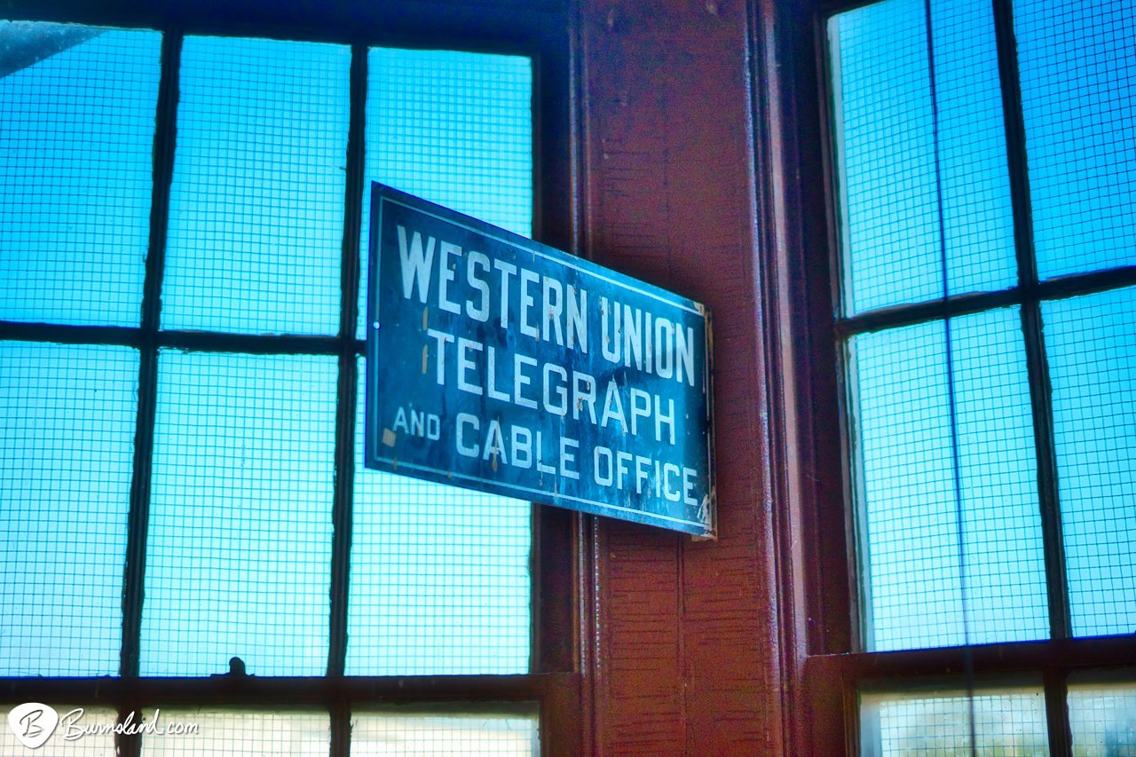 Western Union Telegraph and Cable Office sign