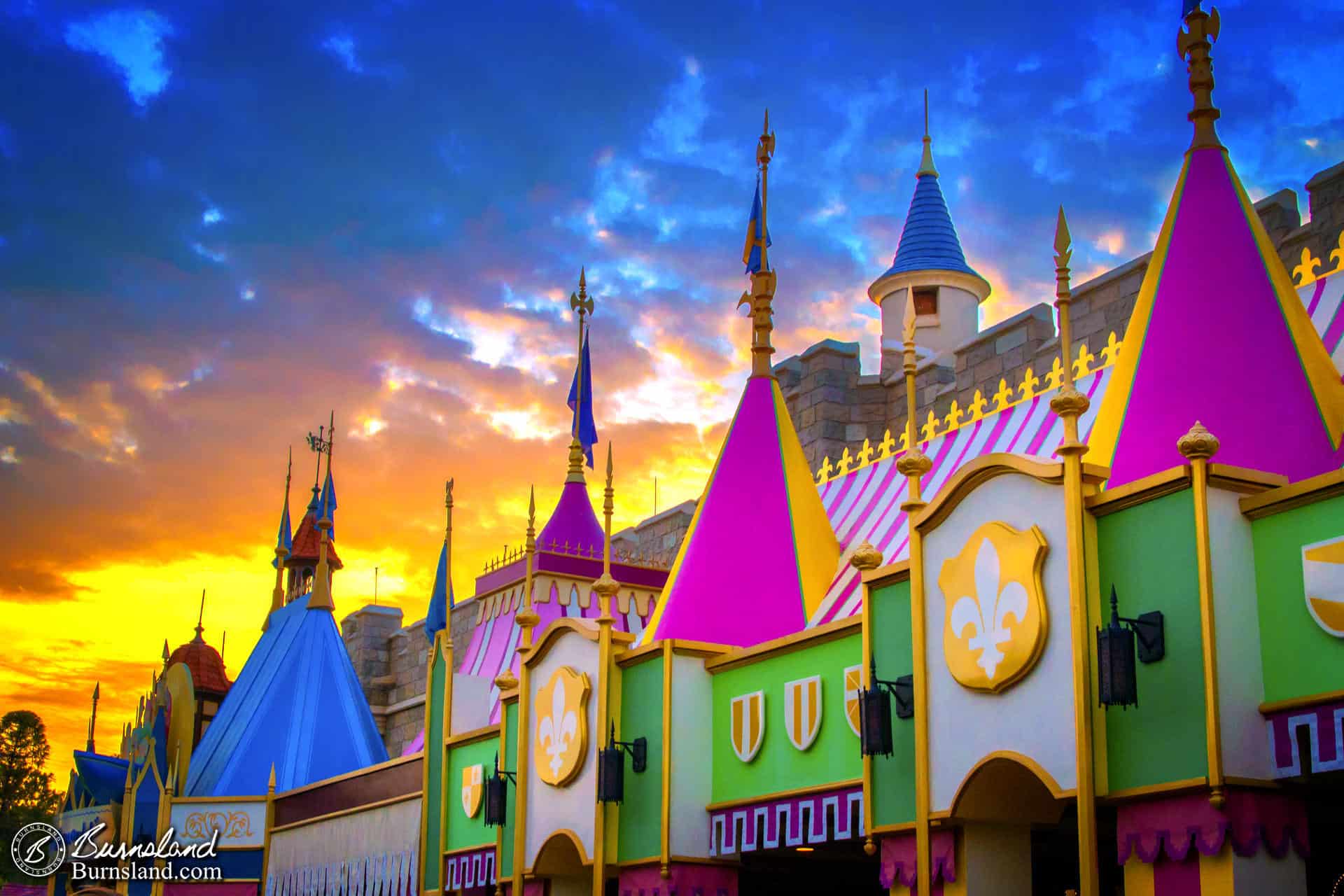 It’s a Small World at Sunset in the Magic Kingdom at Walt Disney World