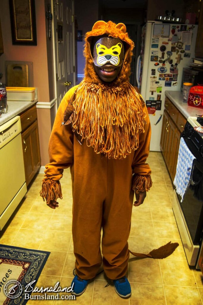 Jaylin as the Cowardly Lion