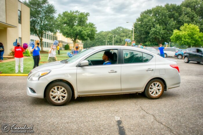 Jaylin passes by in the Senior Parade