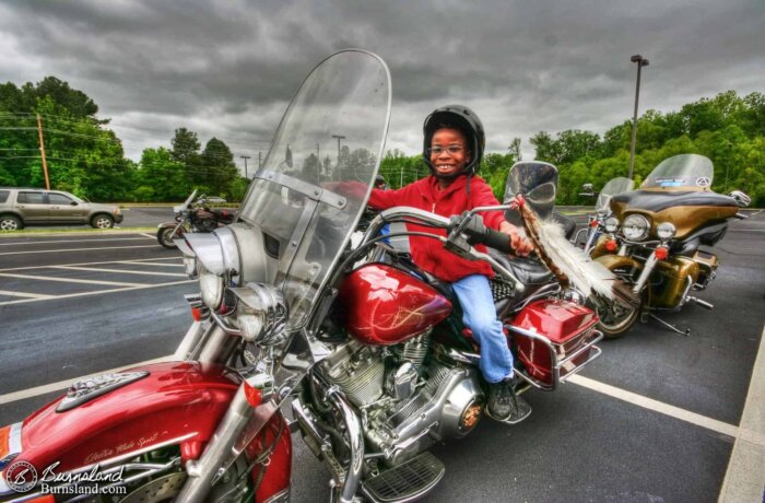 Jaylin on a motorcycle