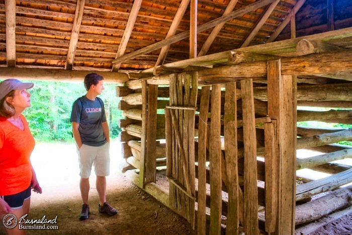 Inside the barn