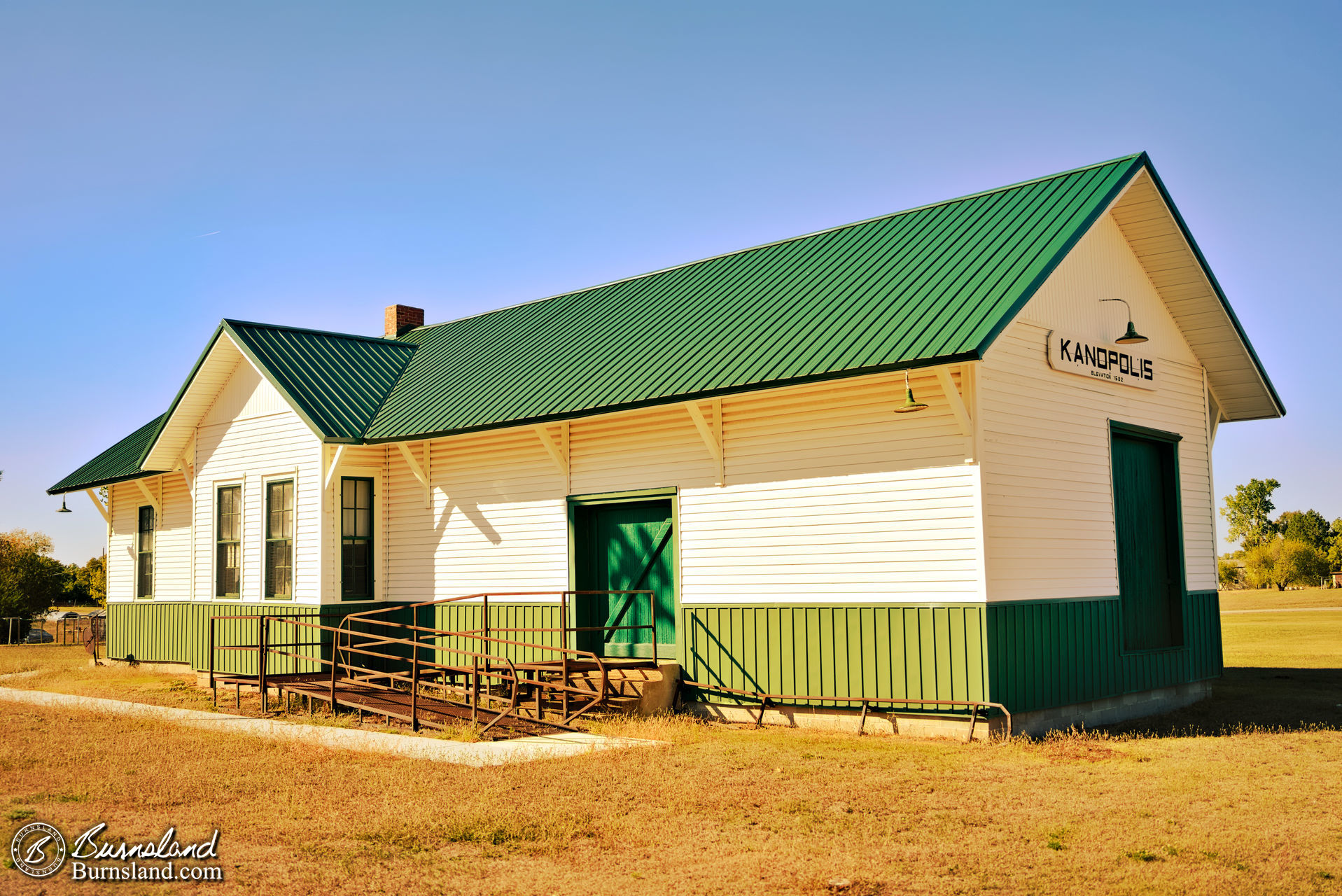 The Kanopolis Railroad Depot in Kanopolis, Kansas