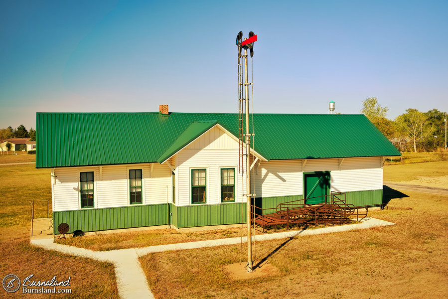 The Kanopolis Railroad Depot in Kanopolis, Kansas