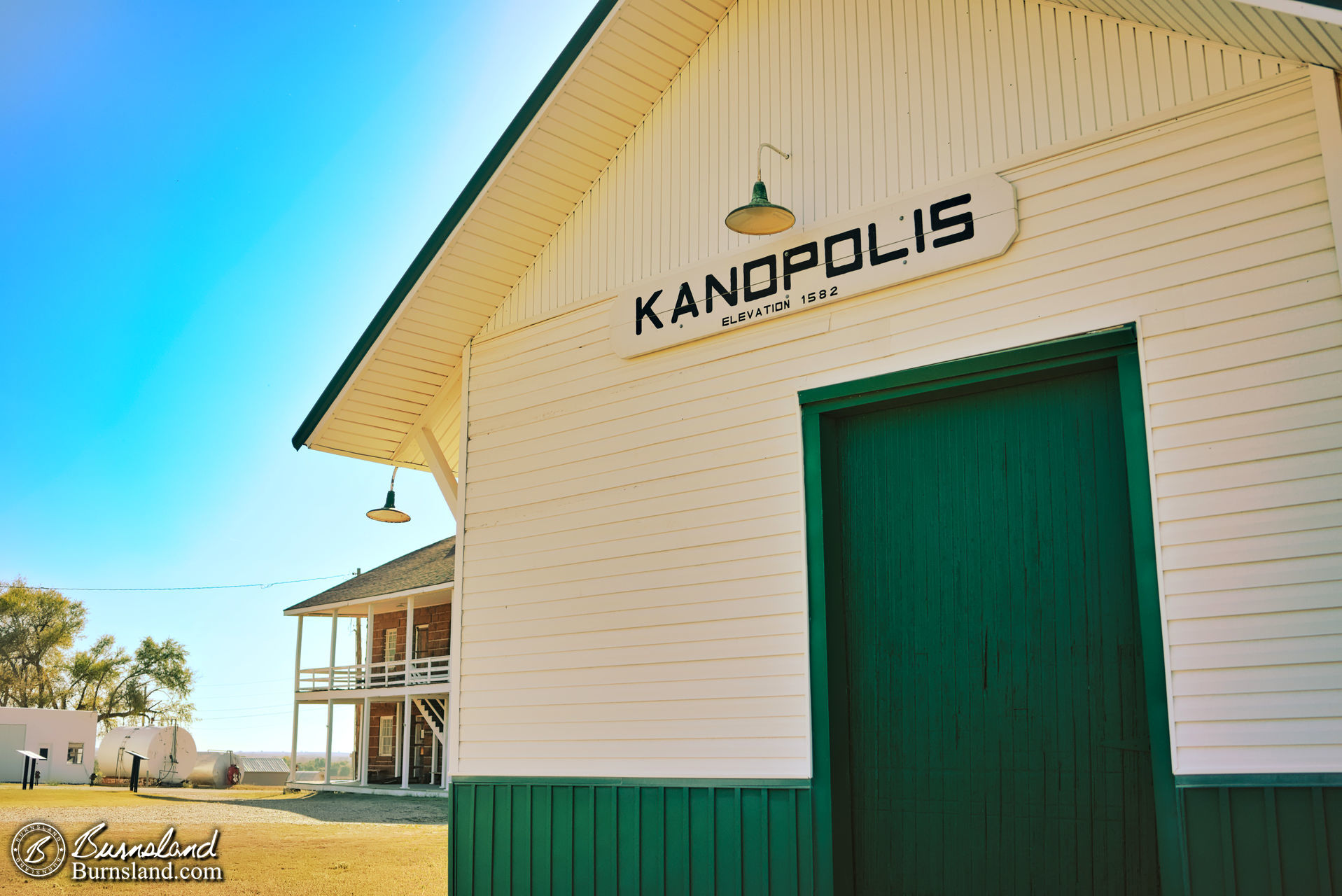 The Kanopolis Railroad Depot and Fort Harker Guardhouse in Kanopolis, Kansas