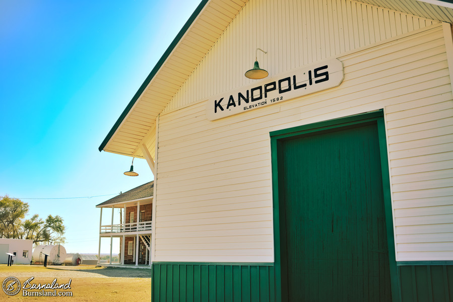 The Kanopolis Railroad Depot and Fort Harker Guardhouse in Kanopolis, Kansas