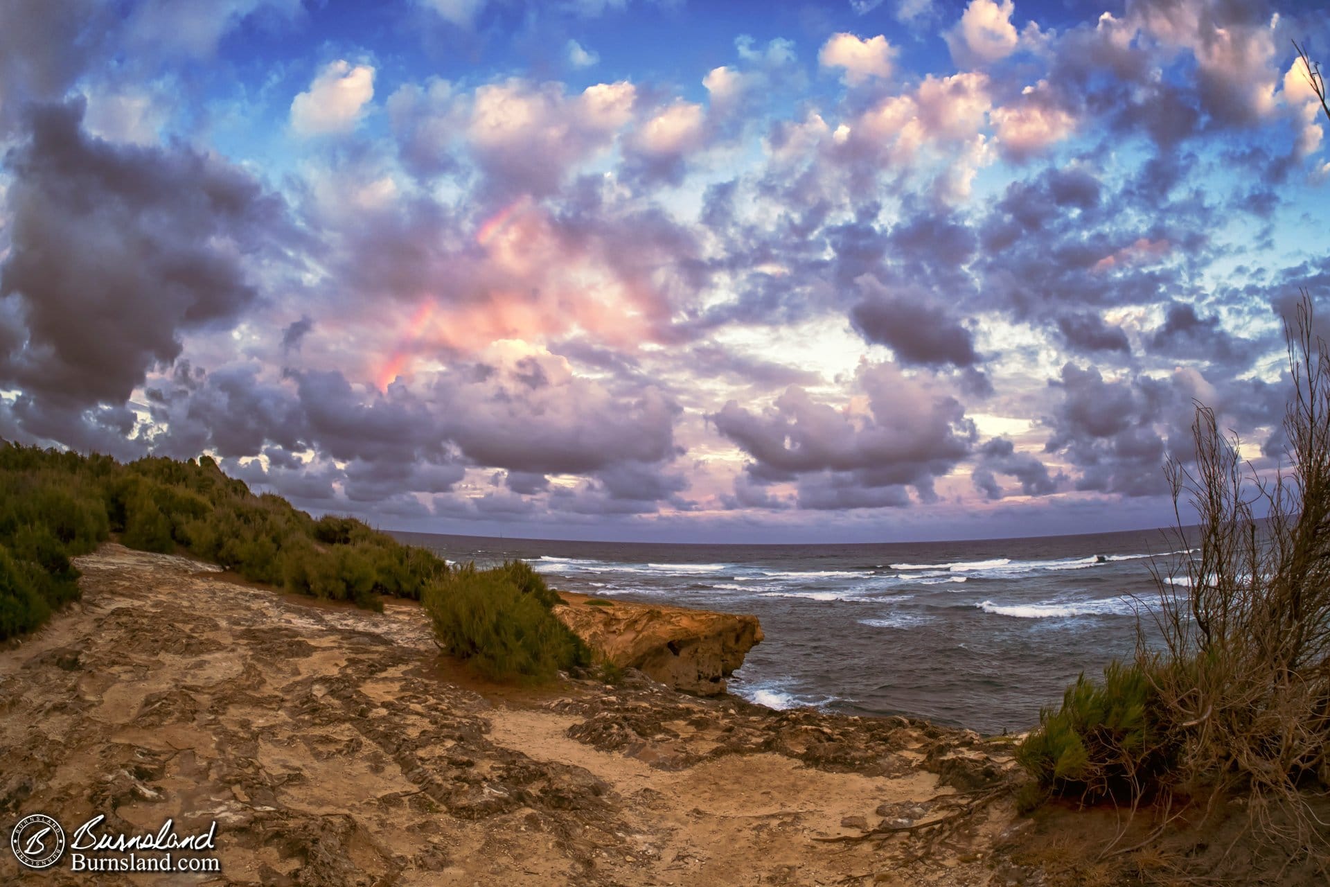 Kauaʻi Sunset Above the Waves