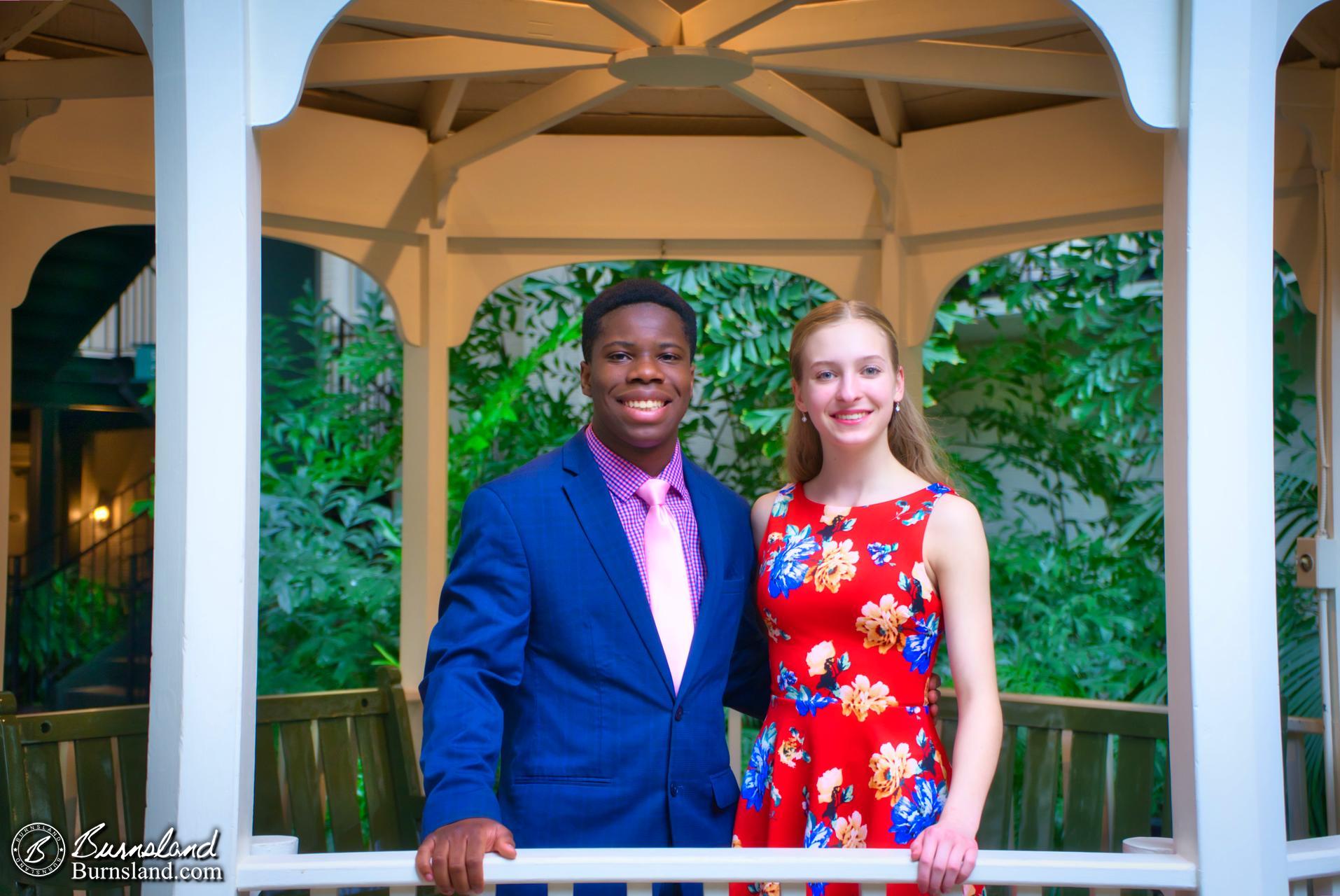 Jaylin and Katie in the gazebo.