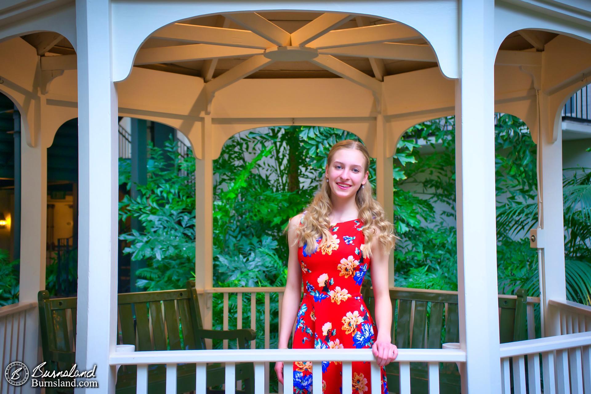 Katie in the gazebo