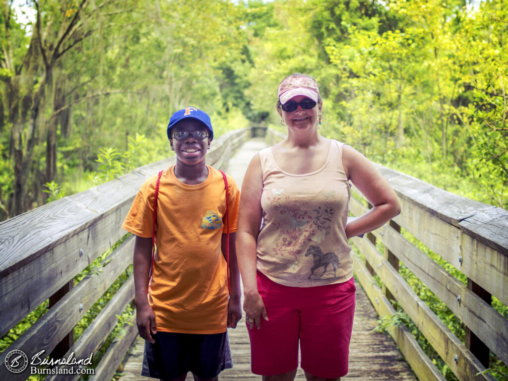 Laura and Jaylin in the Wilderness at Circle B Bar Reserve in Florida