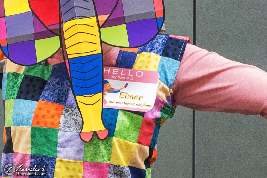 Laura’s Elmer the Patchwork Elephant Nametag