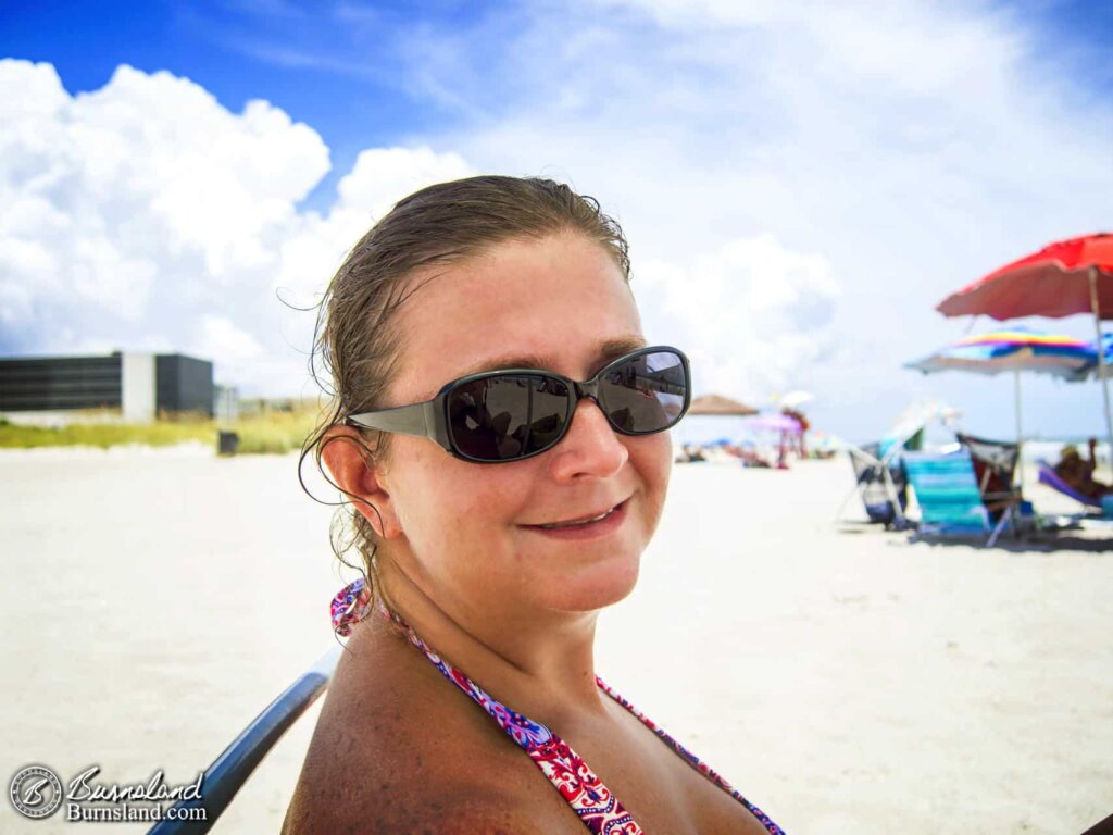 Laura at the Beach at Cocoa Beach, Florida