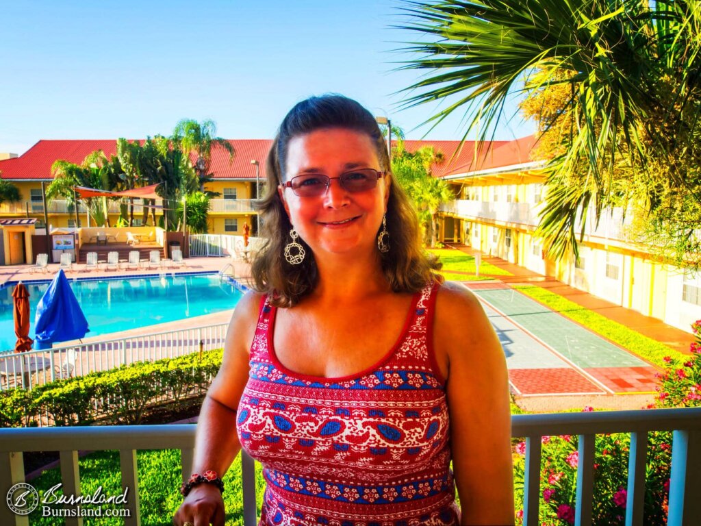 Laura at the Hotel in Cocoa Beach, Florida