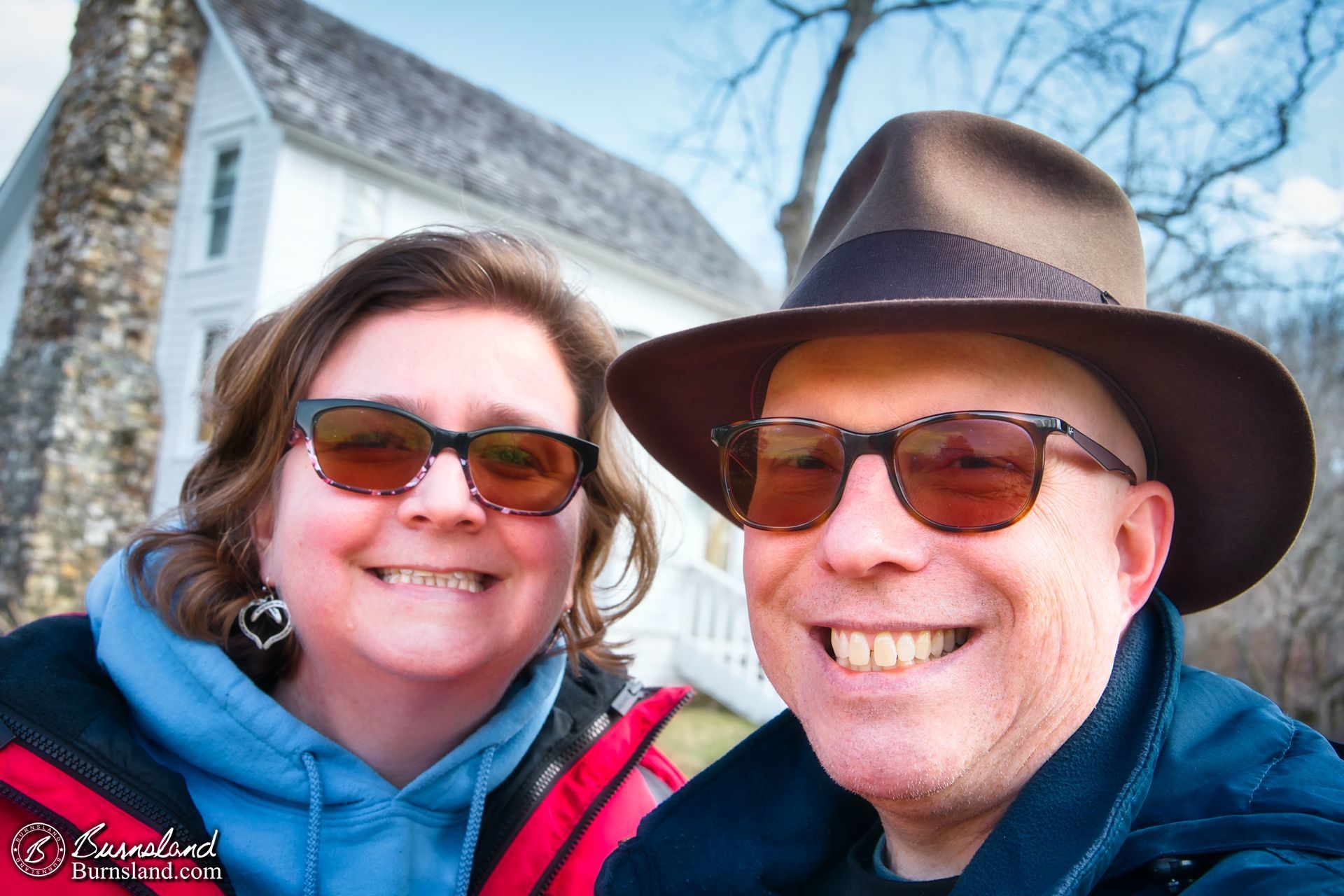 The two of us at the Laura Ingalls Wilder Home in Mansfield, Missouri