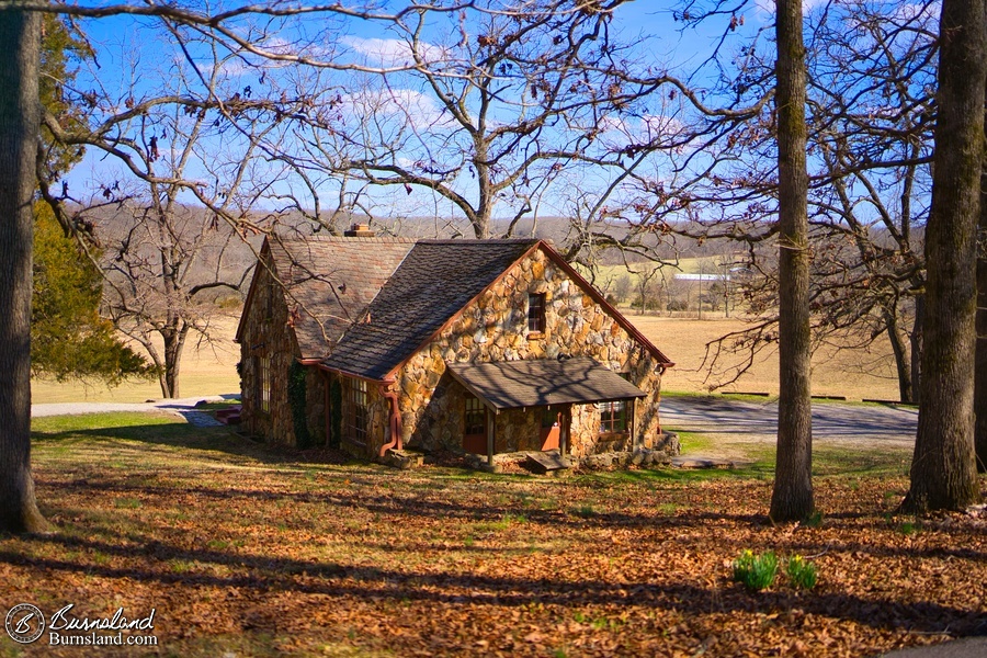 A view of the back of the Rock House at the Rocky Ridge Farm home of Almanzo and Laura Ingalls Wilder in Missouri