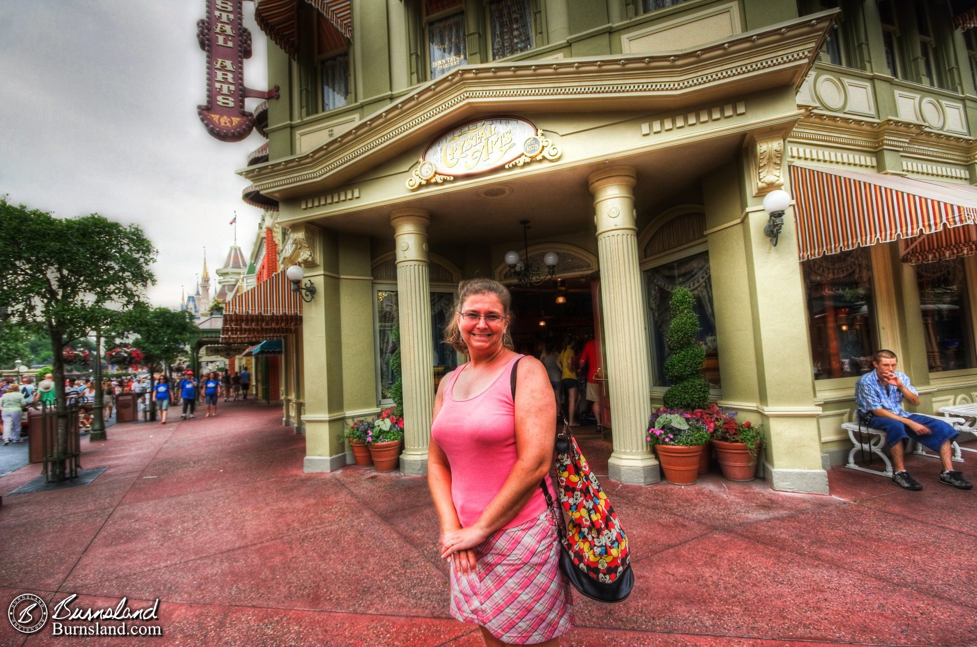 Laura on Main Street USA in the Magic Kingdom at Walt Disney World