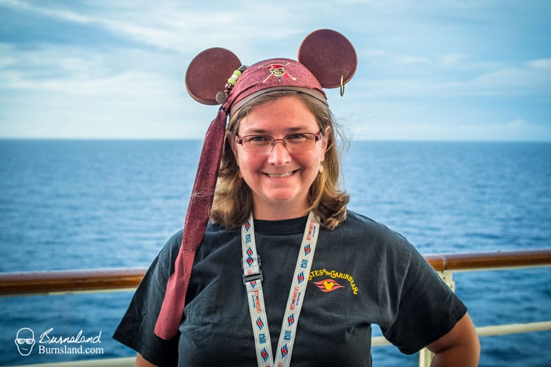 Laura on Pirate Night on the Disney Cruise