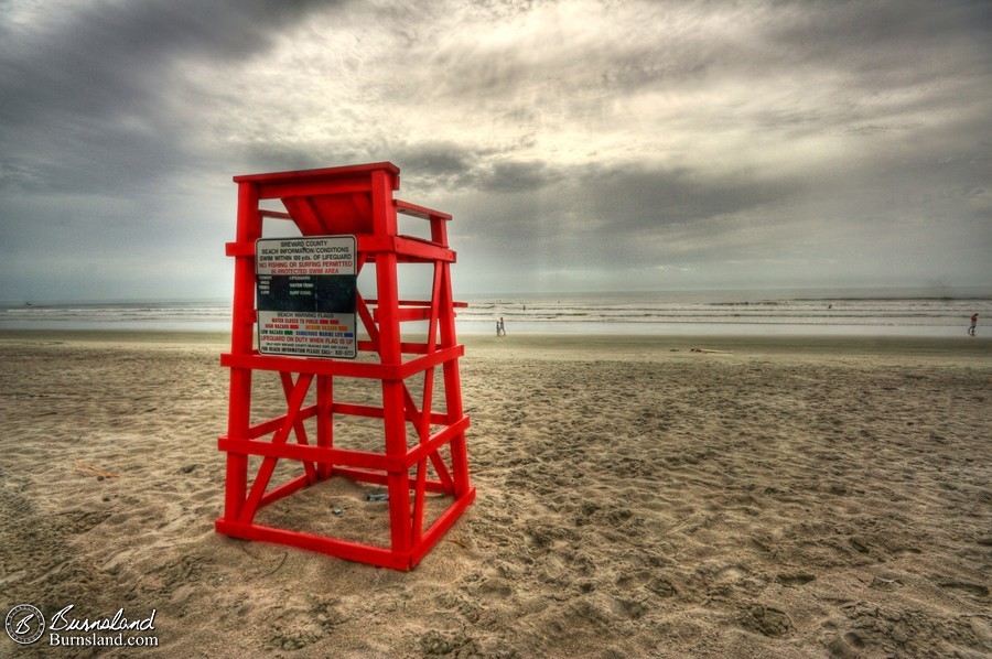 Lifeguard Chair at Cocoa Beach, Florida