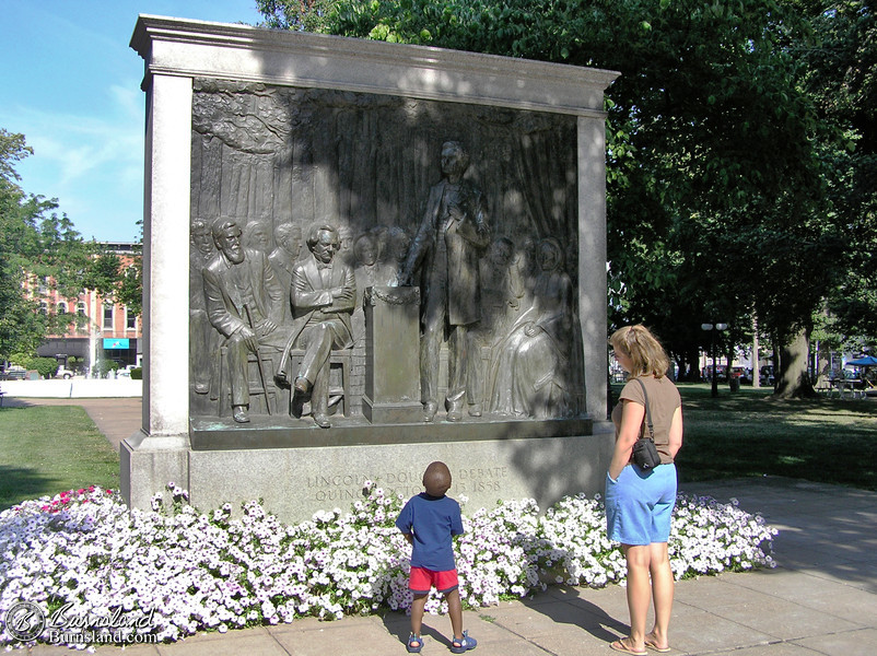 Lincoln-Douglas debate monument in Quincy, Illinois