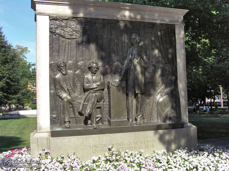 Lincoln-Douglas debate monument in Quincy, Illinois