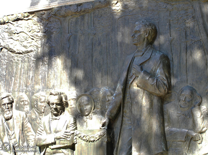 Lincoln-Douglas debate monument in Quincy, Illinois