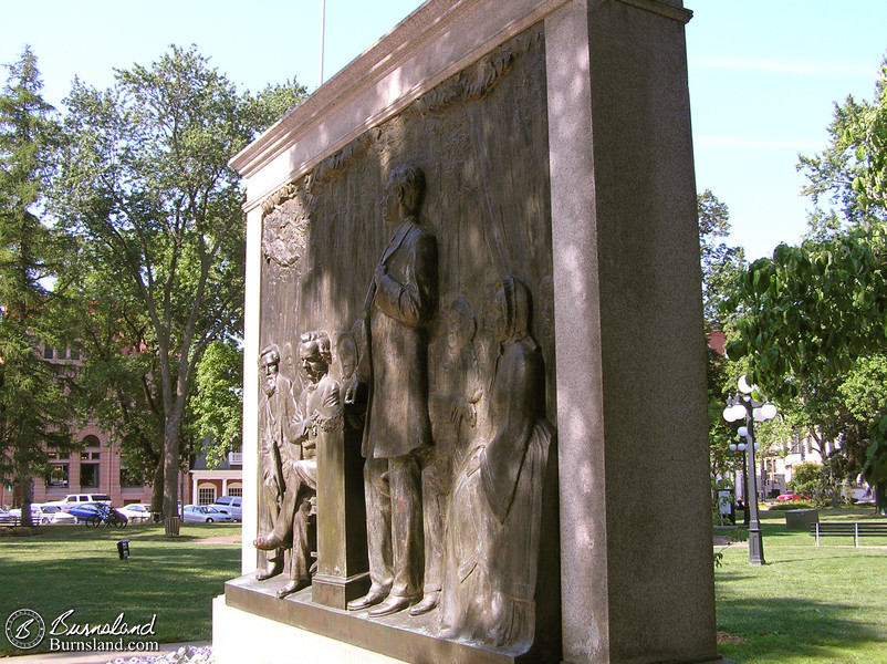 Lincoln-Douglas debate monument in Quincy, Illinois