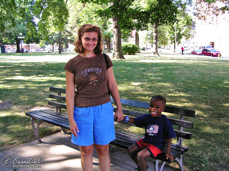 Laura and Jaylin in the park