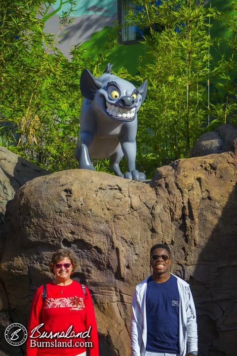 Laura, Jaylin, and Banzai at the Art of Animation Resort at Walt Disney World