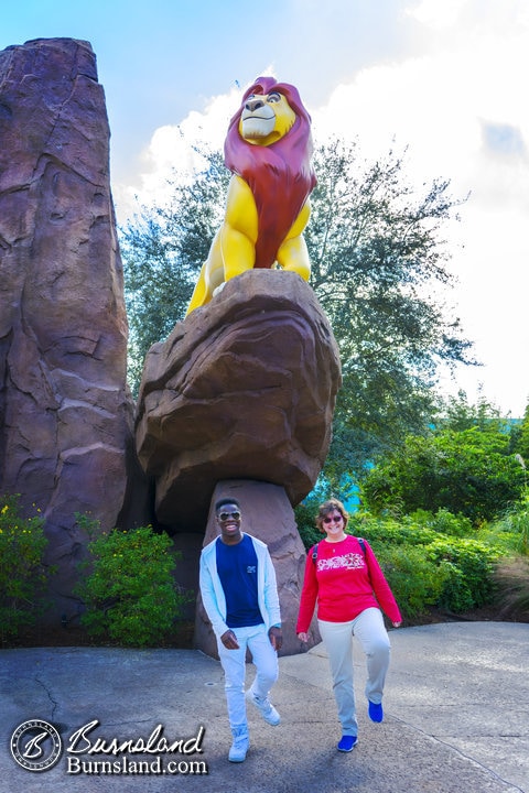 Laura, Jaylin, and Mufasa at the Art of Animation Resort at Walt Disney World