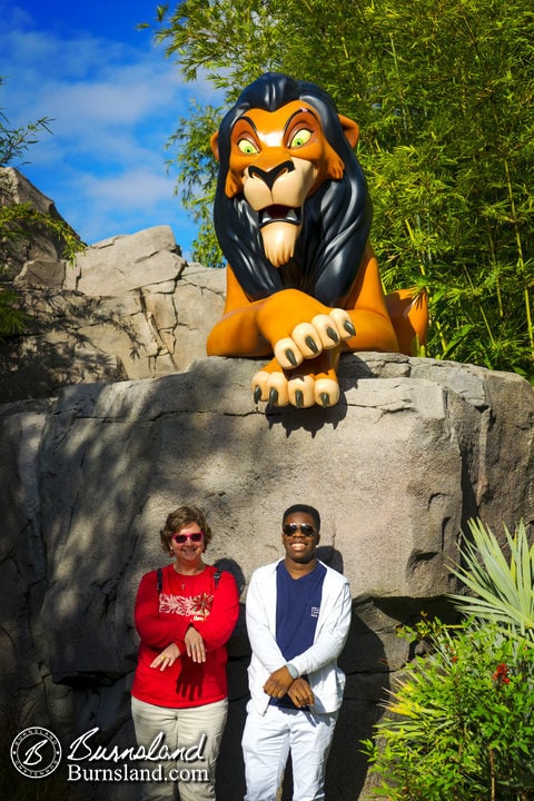 Laura, Jaylin, and Scar at the Art of Animation Resort at Walt Disney World