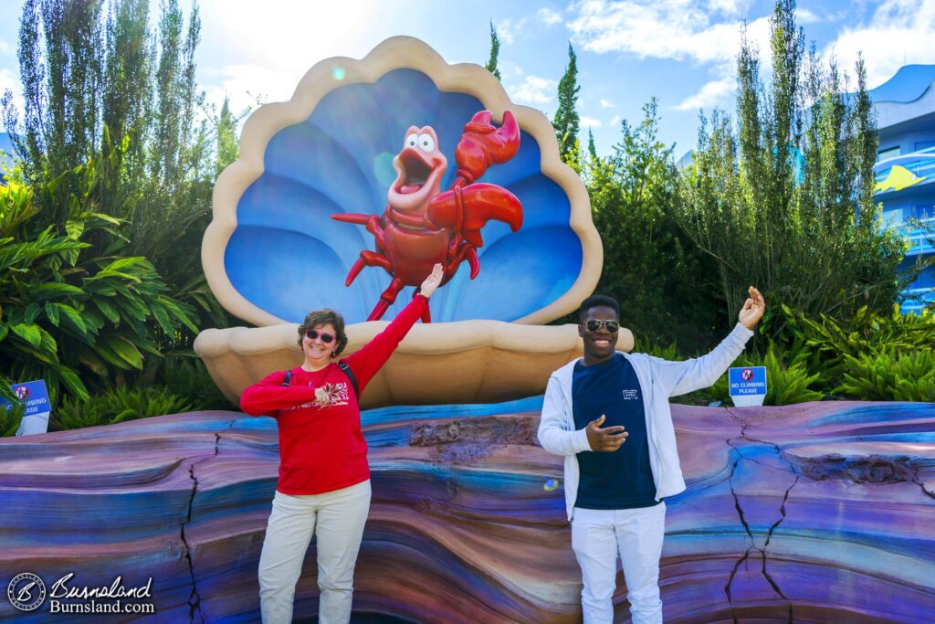 Laura, Jaylin, and Sebastian at the Art of Animation Resort