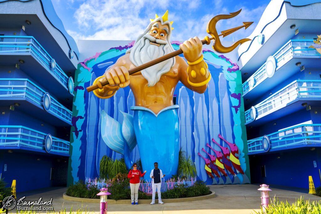 Laura, Jaylin, and Triton at the Art of Animation Resort