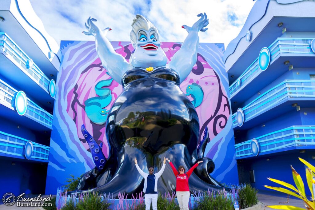 Laura, Jaylin, and Ursula at the Art of Animation Resort