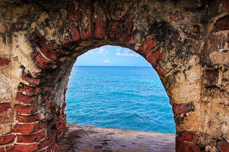 Looking Through the Fort in Jamaica