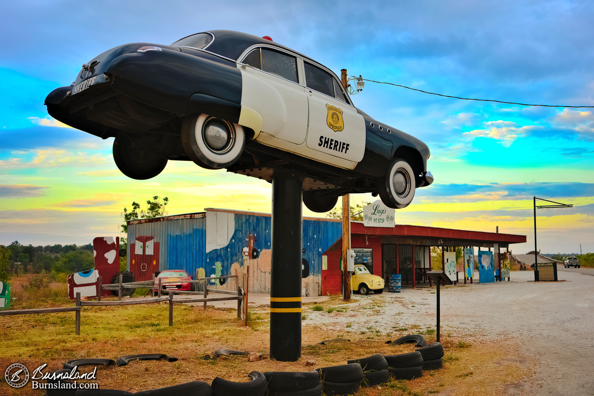 Sheriff at Luigi’s Pit Stop on Route 66 in Galena, Kansas