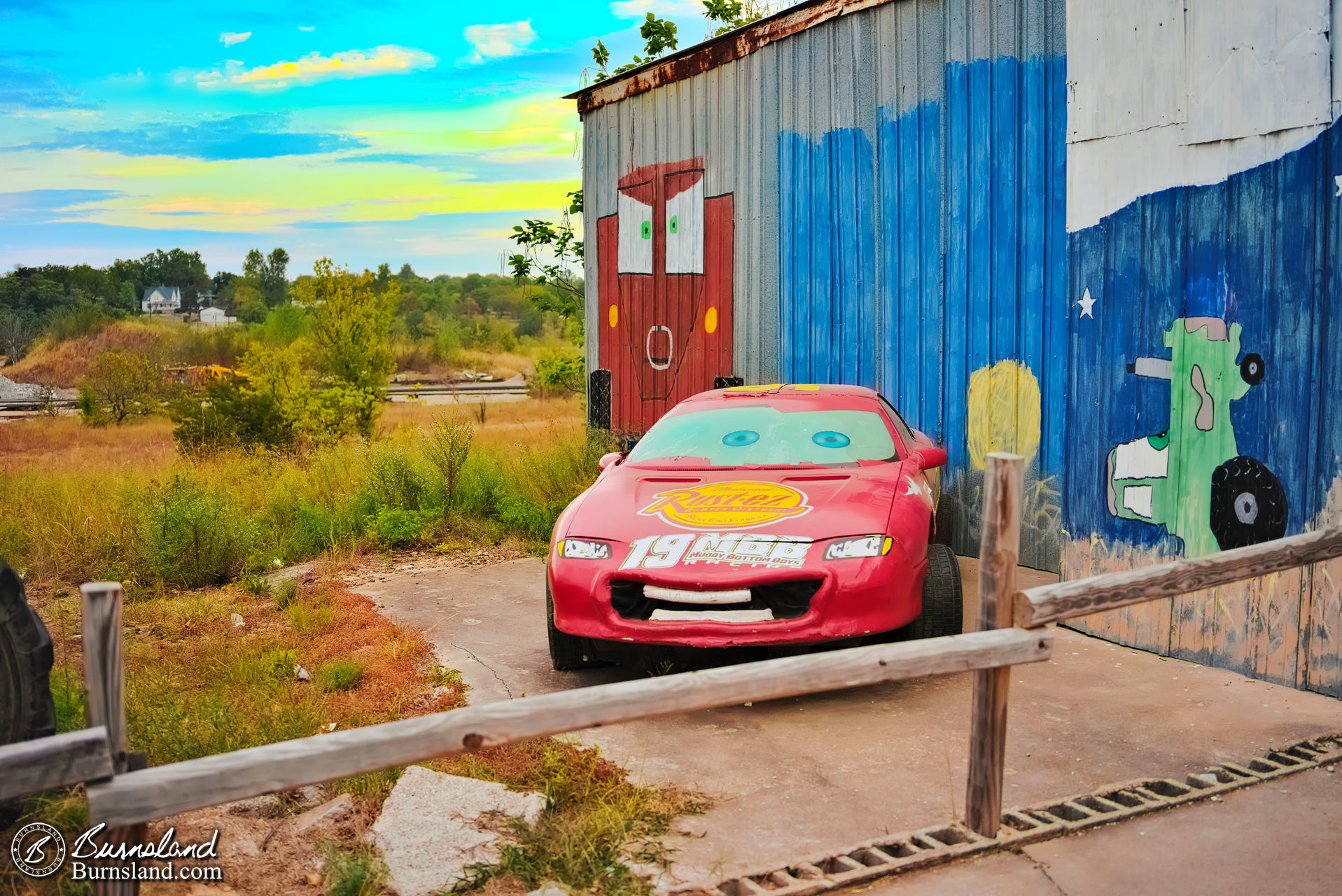 Lighting McQueen at Luigi’s Pit Stop on Route 66 in Galena, Kansas