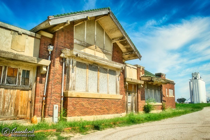 Street side of the Lyons Railroad Depot in Kansas