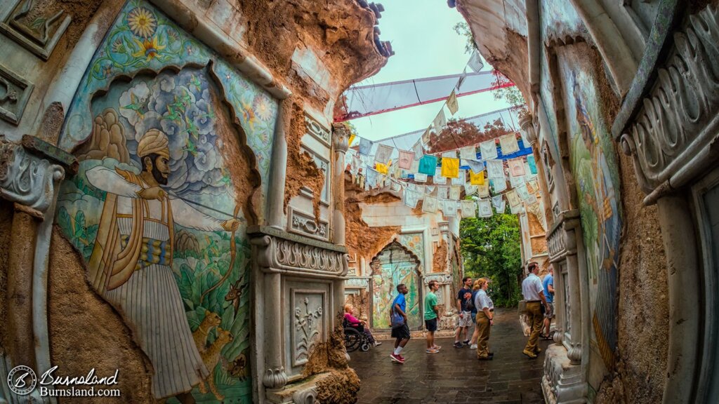 Ruins of the Maharajah’s Palace provide an area for guests to walk through and view animals along the Maharajah Jungle Trek in the Asia section of Disney’s Animal Kingdom at Walt Disney World