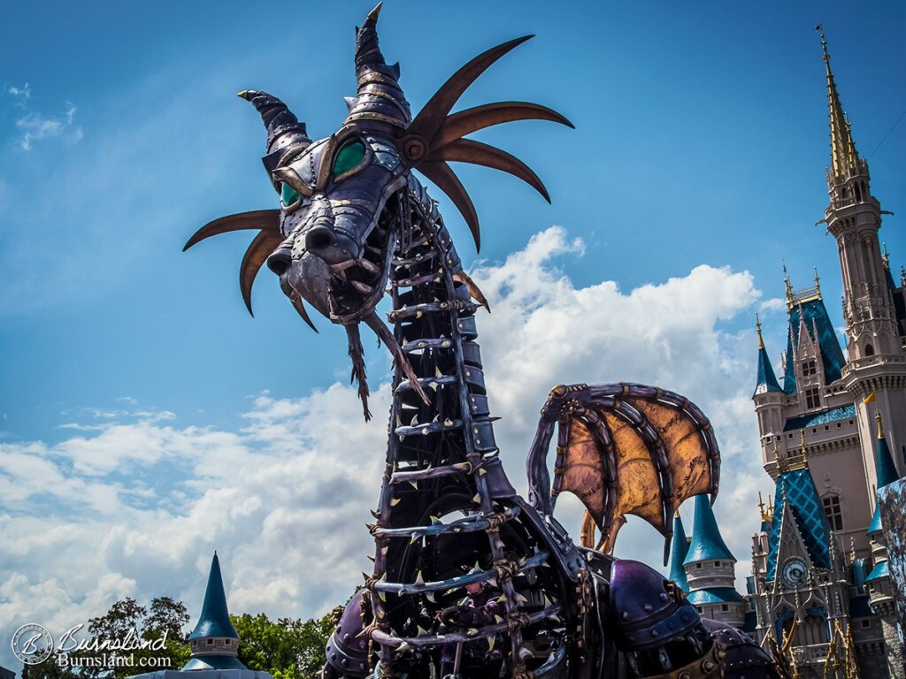 Maleficent in the Festival of Fantasy Parade at Walt Disney World