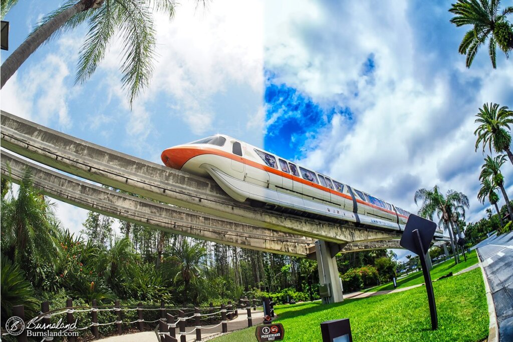 Monorail Orange at Walt Disney World-beforeafter-1200